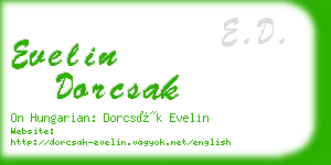 evelin dorcsak business card